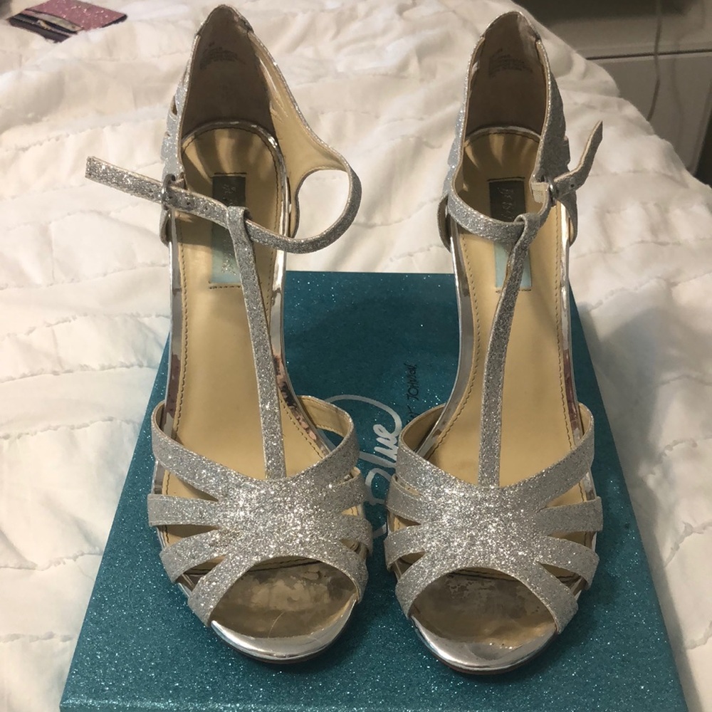 Silver Sparkly Blue by Besty Johnson Heels